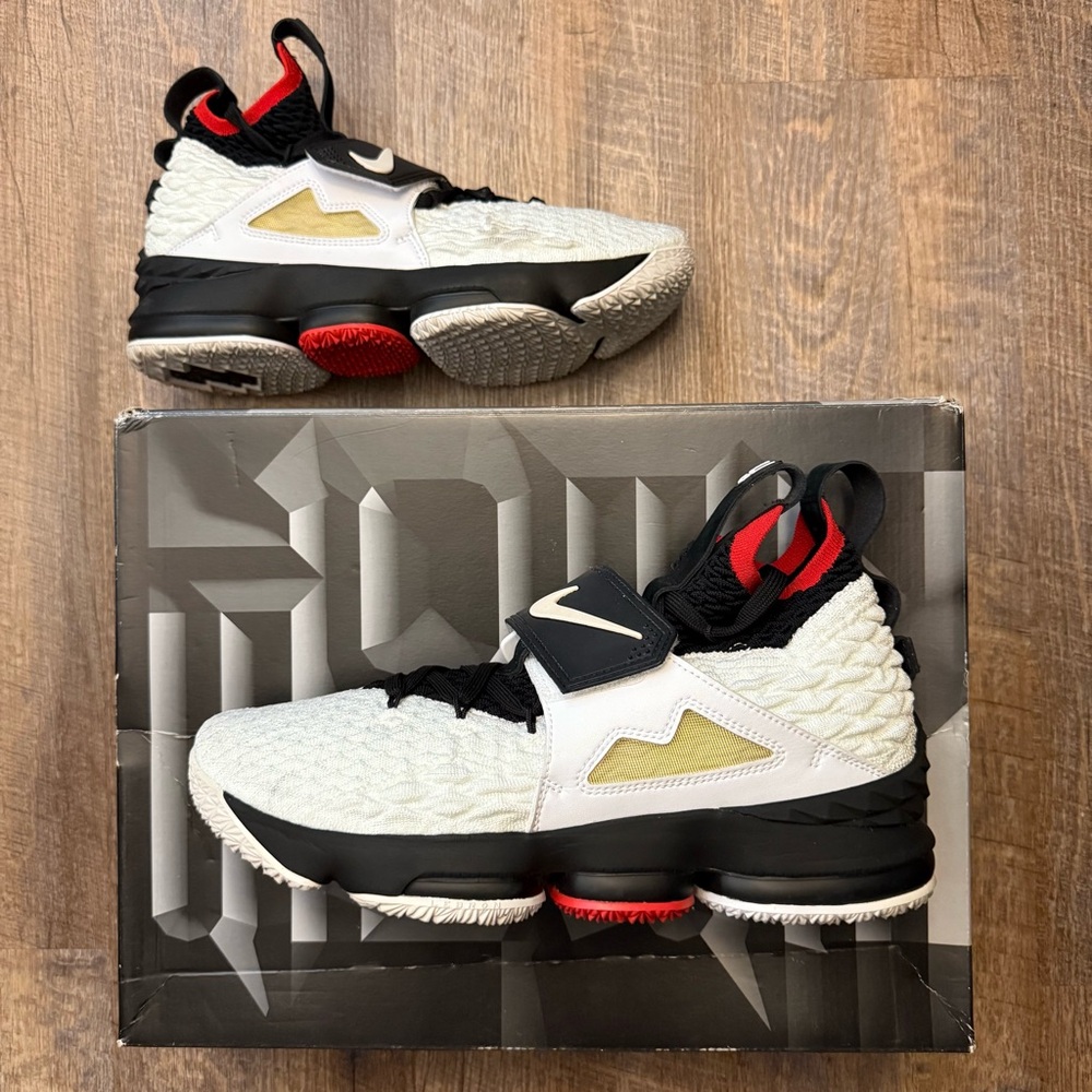 Nike LeBron 15 XV PE Diamond Turf Prime White Red Black Deion Sanders